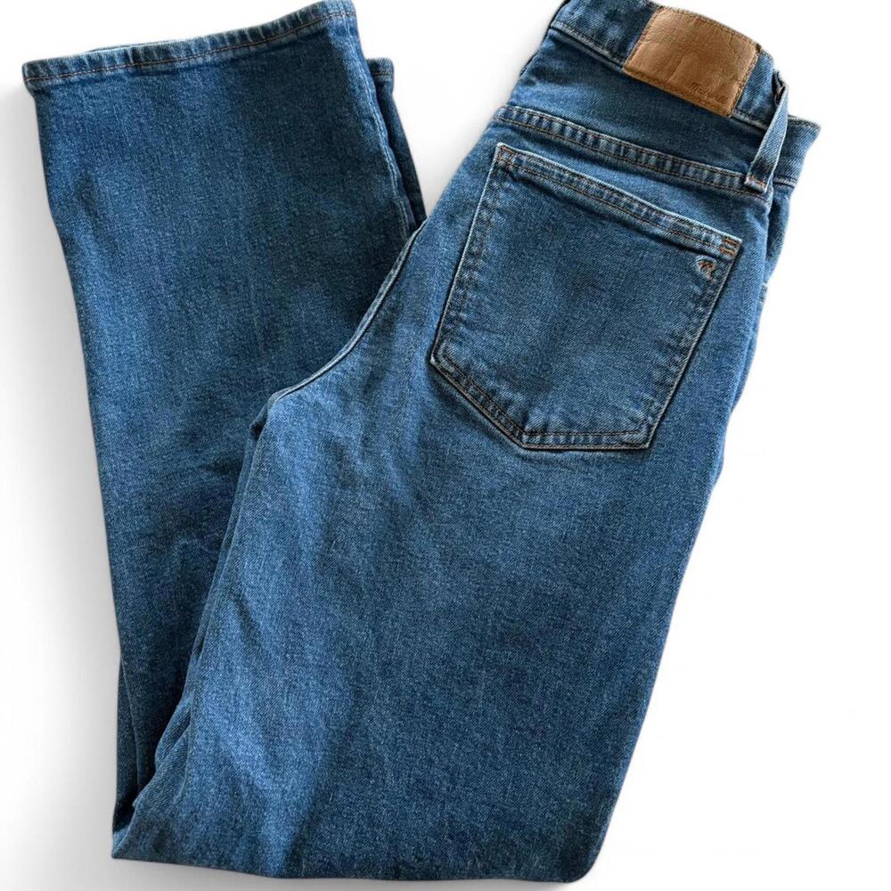 Madewell blue denim straight leg jeans